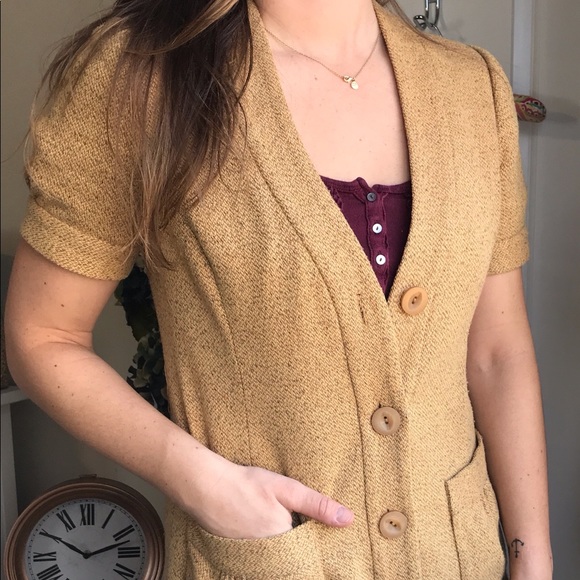 Anthropologie- Tabitha tweed short-sleeved blazer - Picture 5 of 5